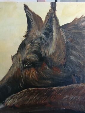 Brown and Black Rustic Donkey Canvas Art